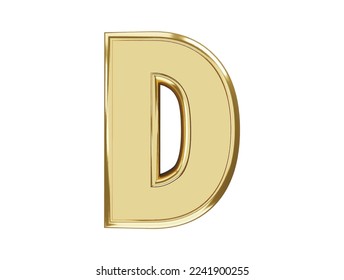 3d golden alphabet text effect