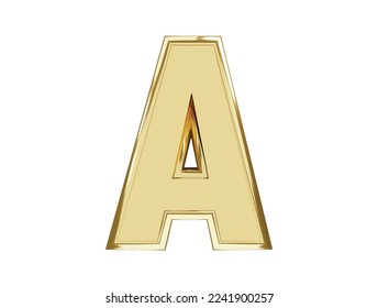 3.d efecto de texto del alfabeto dorado