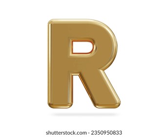 3d golden alphabet text effect