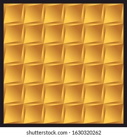 3D golden with beautiful square background Leather pattren