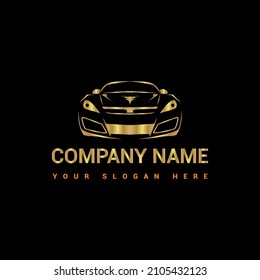 3.ᵉʳ logotipo de coche dorado vector etiqueta delantera de coche deportivo
