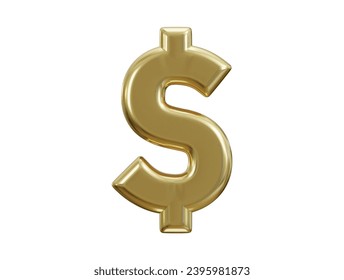 3er goldener Dollar-Schild, Vektorsymbol