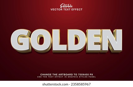 3d golden editable text effect style