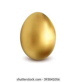 3d Golden Egg. Vector Illustration.