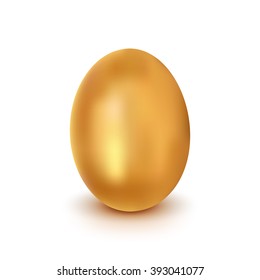 3d golden egg. Vector illustration.