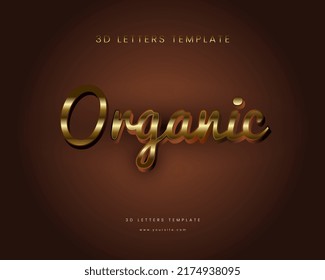 A 3D golden gradient lletters design template style