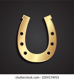 3d Golden Horse Shue Logo Design