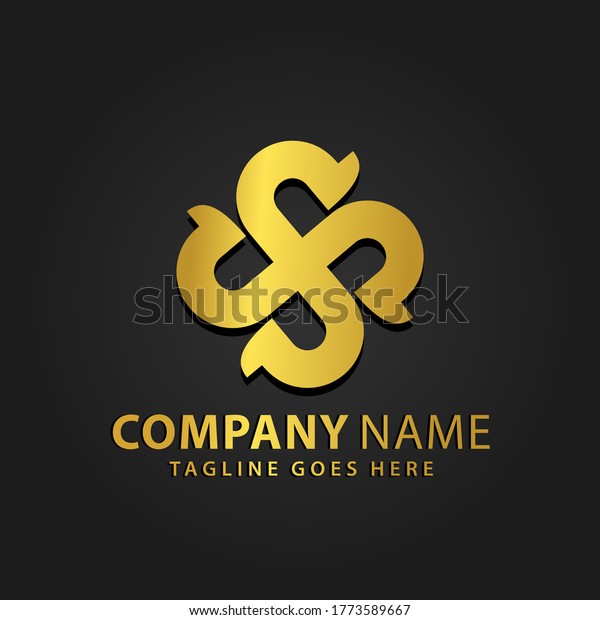 3d Golden Letter S Spinning Abstract Stock Vector (Royalty Free ...