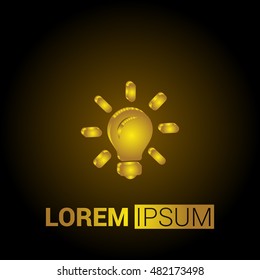 3D Golden Metallic Premium Royal Corporate Logo / Icon