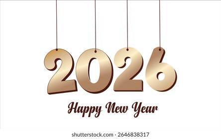 3D  golden numbers 2026, 2026 lettering new year text logo Number, lettering logo, number, new, gold, 2016, alphabet, new year, concept.