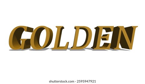 3D Golden Text Effect Design