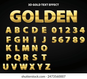 3D Golden Text Effect Vorlage