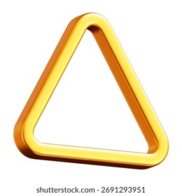 3d forma de triângulo dourado, figura, elemento. Gradiente de malha. Ilustração de vetor de estoque em plano de fundo isolado.