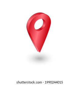 3D GPS navigator pointer icon location. Vector illustration