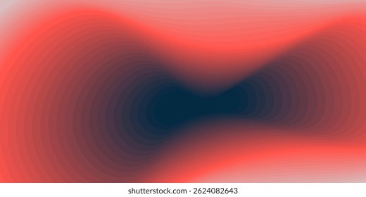 3D gradient background. Red paper cut out circle pattern in layers. Trend color of the year 2023, viva magenta. Design element for card, cover, banner, poster, backdrop, wall. Vector illustration.