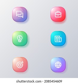 3d Gradient Business Icon set
