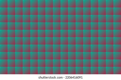 3d gradient colored square shaped like a sponges. Gradient green and flaming red vector background. Suitable for wallpaper, prints, cover, and backdrop.