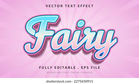 3d Gradient Colorful Fairy Editable Text Effect Design Template. Effect Saved In Graphic Style