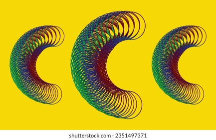 3d gradient colors Transform Geometric effect background vector