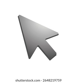 3d gradient cursor pointer icon vector	