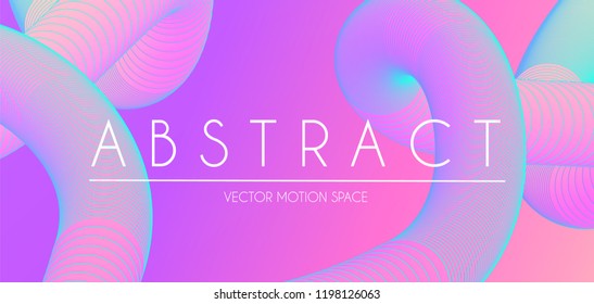 3D Gradient Design. Colorful Abstract Composition. Liquid Color Shape. Vector illustration