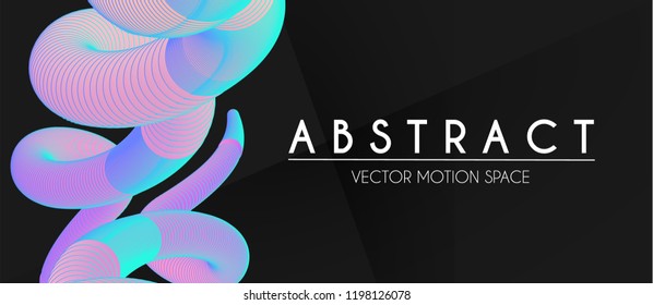 3D Gradient Design. Colorful Abstract Composition. Liquid Color Shape. Vector illustration