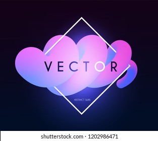 3D Gradient Design. Colorful Abstract Composition. Liquid Color Shape. Vector illustration