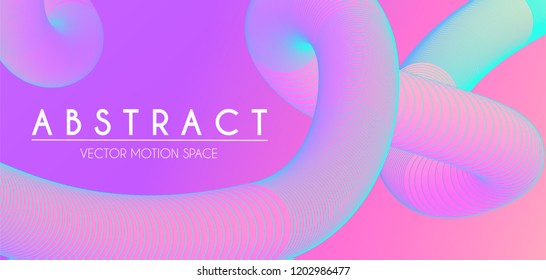 3D Gradient Design. Colorful Abstract Composition. Liquid Color Shape. Vector illustration