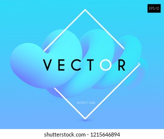 3D Gradient Design. Colorful Abstract Composition. Liquid Color Shape. Vector illustration