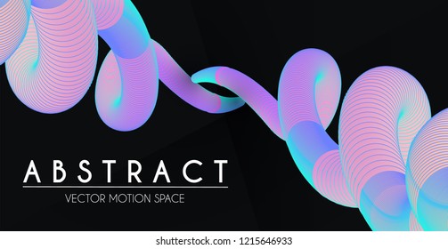 3D Gradient Design. Colorful Abstract Composition. Liquid Color Shape. Vector illustration
