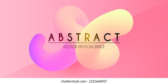 3D Gradient Design. Colorful Abstract Composition. Liquid Color Shape. Vector illustration