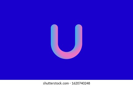 3d gradient letter u,3d letters u logo design,gradient u,3d decorative letters