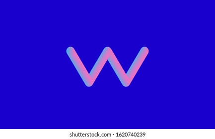 3d gradient letter w,3d letters w logo design,gradient w,3d decorative letters
