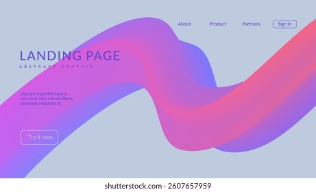 3d Gradient Shape. Beautiful Abstract Liquid Fluid Background. Color Design For Creative Bg. Futuristic Spiral Element With A Trendy Palette Blend. Blue And Purple 3d Gradient Shape.