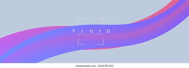 3d Gradient Shape. Beautiful Abstract Liquid Fluid Background. Color Design For Creative Bg. Dynamic Digital Flow In A Modern Colourful Vector Curve. Blue And Purple 3d Gradient Shape.