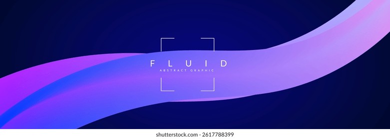 3d Gradient Shape. Beautiful Abstract Liquid Fluid Background. Color Design For Creative Bg. Swirl Layout With A Vibrant Blend Of Rainbow Elements. Blue And Purple 3d Gradient Shape.
