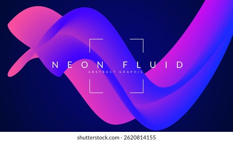 3d Gradient Shape. Beautiful Abstract Liquid Fluid Background. Color Design For Creative Bg. Futuristic Spiral Element With A Trendy Palette Blend. Blue And Purple 3d Gradient Shape.