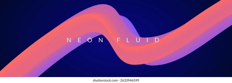 3d Gradient Shape. Beautiful Abstract Liquid Fluid Background. Color Design For Creative Bg. Swirl Layout With A Vibrant Blend Of Rainbow Elements. Blue And Purple 3d Gradient Shape.