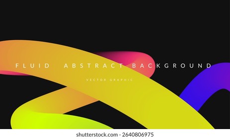 3d Gradient Shape. Beautiful Abstract Liquid Fluid Background. Color Design For Creative Bg. Vibrant Graphic Template With Curve And Modern Blend. Rainbow 3d Gradient Shape.