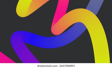 3d Gradient Shape. Beautiful Abstract Liquid Fluid Background. Color Design For Creative Bg. Swirl Layout With A Vibrant Blend Of Rainbow Elements. Rainbow 3d Gradient Shape.