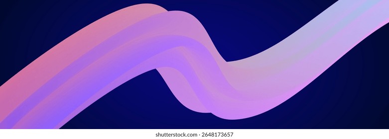 3d Gradient Shape. Beautiful Abstract Liquid Fluid Background. Color Design For Creative Bg. Vibrant Graphic Template With Curve And Modern Blend. Blue And Purple 3d Gradient Shape.