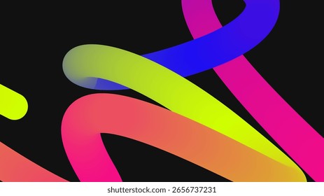 Forma de gradiente 3d. Lindo fundo de líquido abstrato líquido. Design De Cores Para Criativa Bg. Layout Mínimo Com Arco-Íris Ondulado E Arte Digital. Forma De Gradiente 3D Arco-Íris.