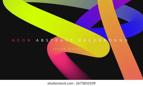 3d Gradient Shape. Beautiful Abstract Liquid Fluid Background. Color Design For Creative Bg. Trendy Motion Banner With Futuristic Swirl Pattern. Rainbow 3d Gradient Shape.