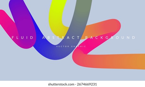 3d Gradient Shape. Beautiful Abstract Liquid Fluid Background. Color Design For Creative Bg. Vibrant Graphic Template With Curve And Modern Blend. Rainbow 3d Gradient Shape.