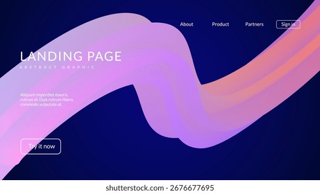 3d Gradient Shape. Beautiful Abstract Liquid Fluid Background. Color Design For Creative Bg. Trendy Vector Swirl With A Minimal Bright Palette. Blue And Purple 3d Gradient Shape.