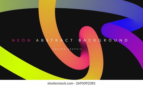 Forma de degradado 3d. Fondo líquido Abstractas hermoso. Diseño De Color Para Bolsa Creativa. Cartel Creativo Con Curva De Cinta Y Mezcla De Salpicaduras. Rainbow 3d Gradient Shape.