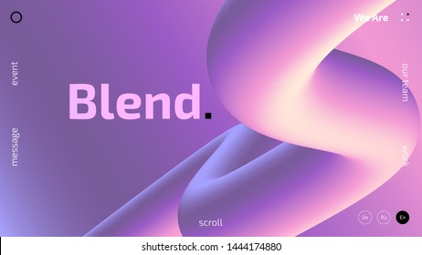 3D gradient trendy wallpaper design for web site, colorful blend fluid shapes isolated on gradient background, futuristic design backdrop for poster, cover, flyer, music club, landing page, brochure, 