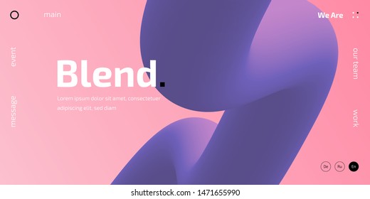 3D gradient trendy wallpaper design for web site, colorful blend fluid shapes isolated on gradient background, futuristic design backdrop for poster, cover, flyer, music club, landing page, brochure, 