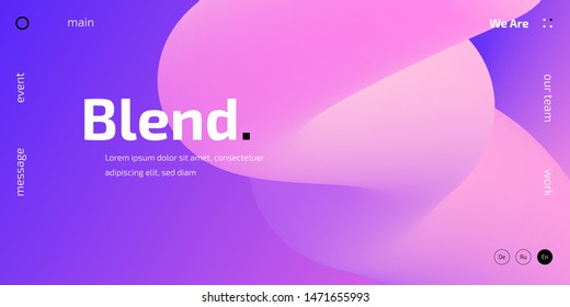 3D gradient trendy wallpaper design for web site  colorful blend fluid shapes isolated gradient background  futuristic design backdrop for poster  cover  flyer  music club  landing page  brochure  