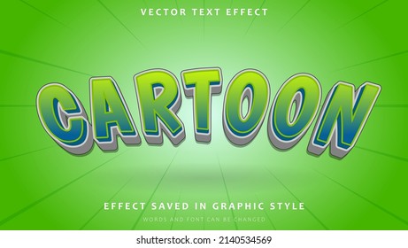 3d Gradient Word Cartoon Editable Text Effect Design Template. Effect Saved In Graphic Style